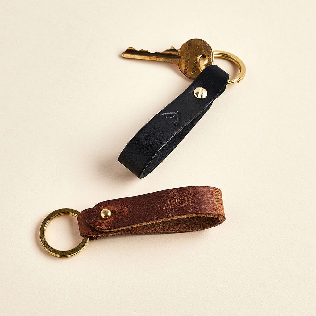 Austin' Personalised Leather Loop Keyring