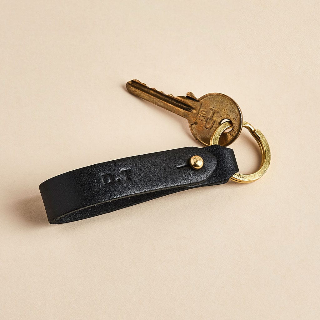 Austin' Personalised Leather Loop Keyring