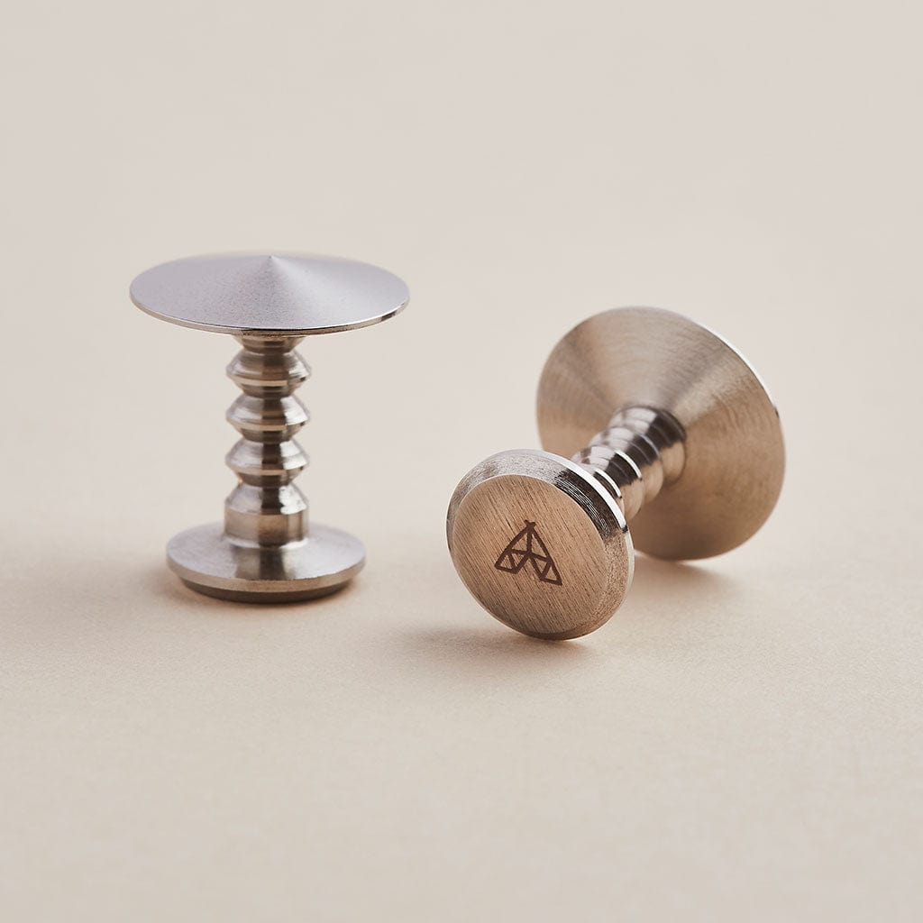 Stainless steel luxury cufflinks with unique shaped stem - Man & Bear